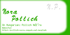 nora pollich business card